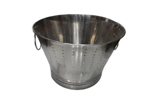 Round Rice Strainer Tub with Handles, Stainless Steel, 20"