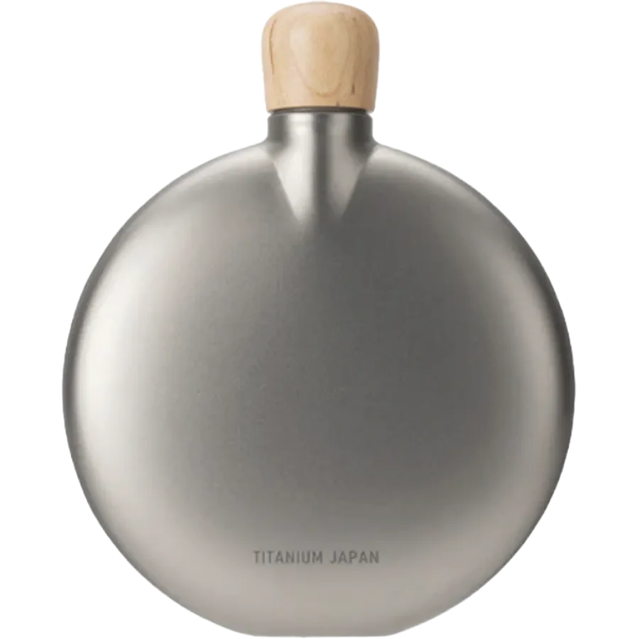 Round Titanium 5 oz Flask