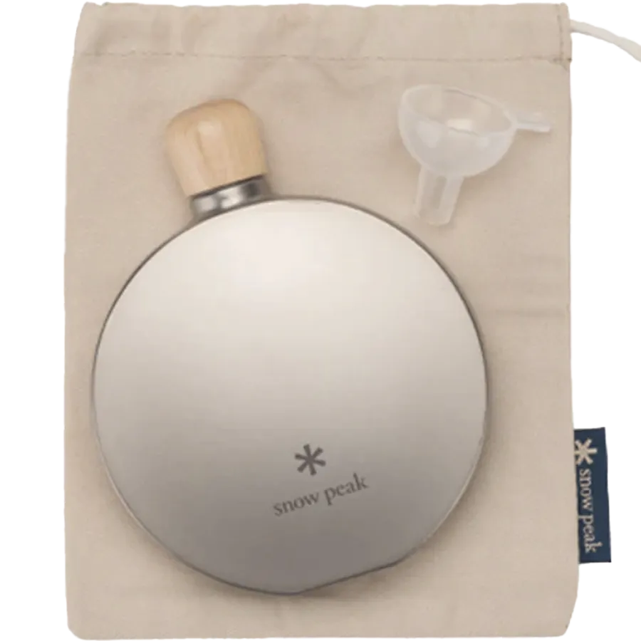 Round Titanium 5 oz Flask