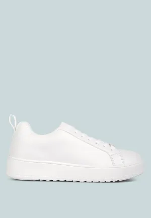 Rouxy Faux Leather Sneakers By Ruw