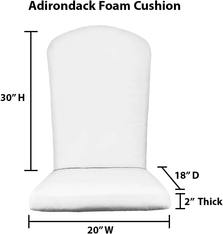 RSH Decor: Sunbrella Foam Adirondack Chair Cushion | 48” x 20” x 2” | Sunbrella Performance Fabric | Water and Fade-Resistant | Outdoor Cushion for Patio Furniture | Canvas Burgundy