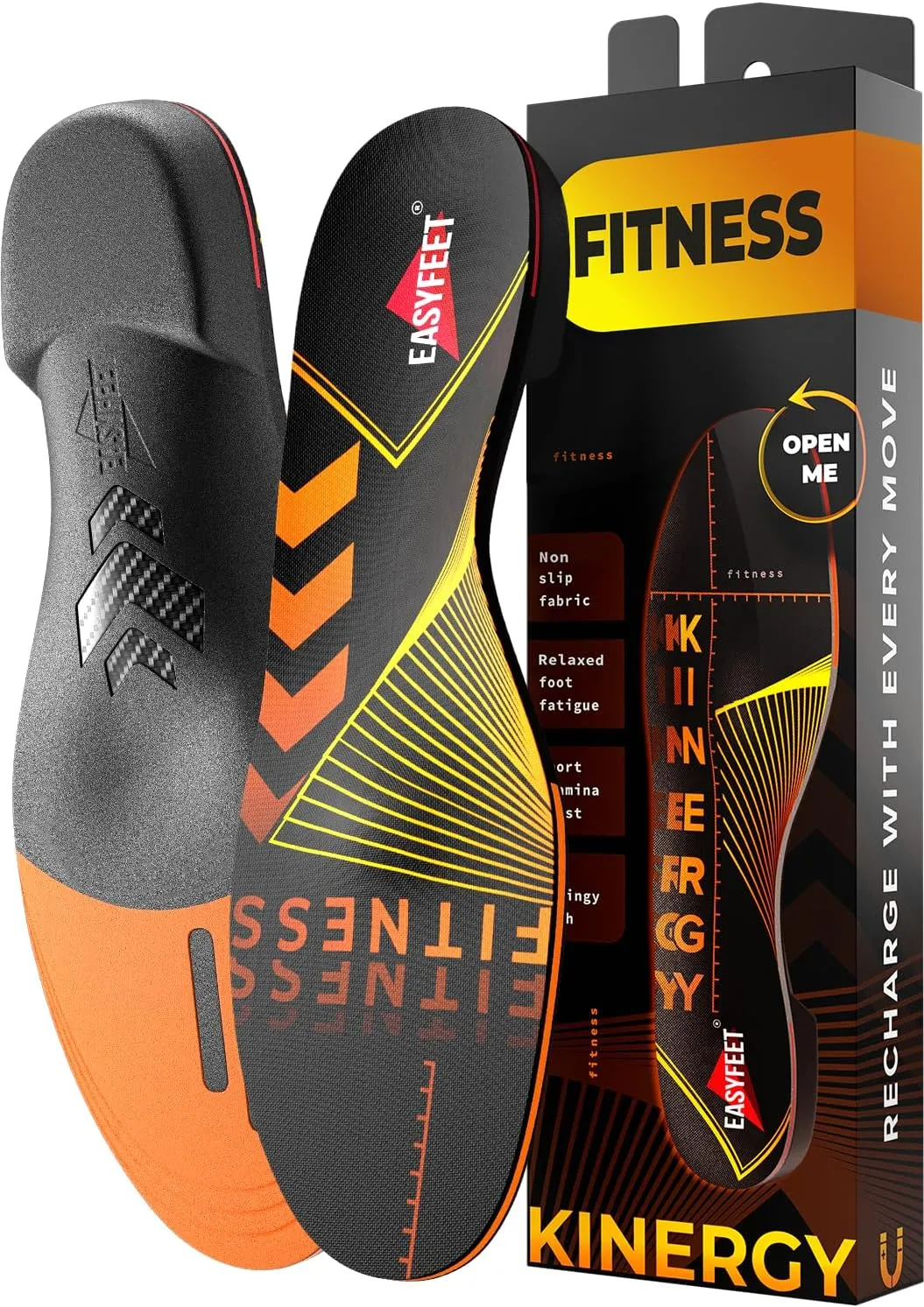 Running Athletic Shoe Insoles Men Women - Sport Insole - Shock Absorption Inserts - Walking Hiking Hockey Tennis Basketball - Orthotic Comfort Cushions Inserts Sneakers