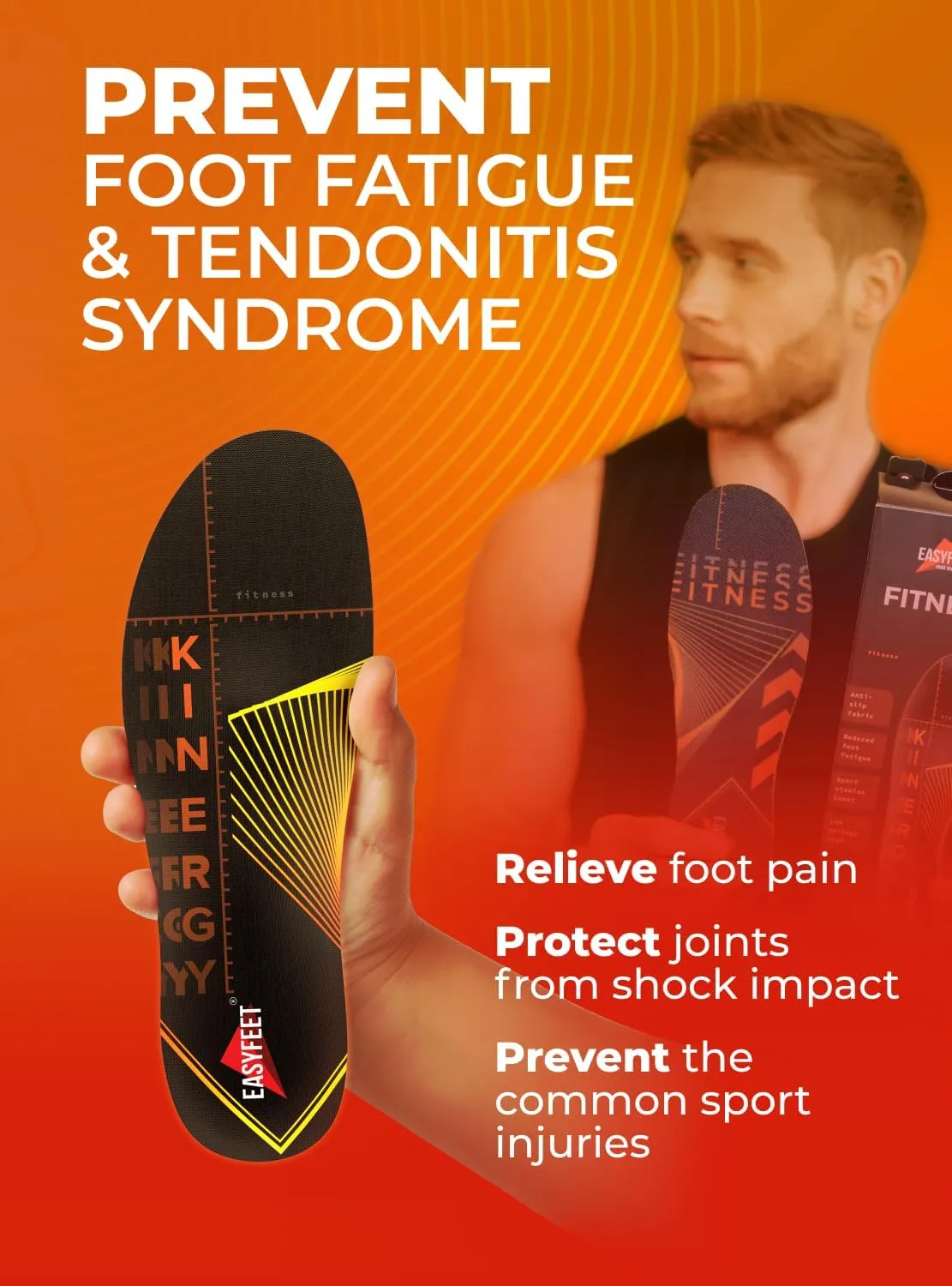 Running Athletic Shoe Insoles Men Women - Sport Insole - Shock Absorption Inserts - Walking Hiking Hockey Tennis Basketball - Orthotic Comfort Cushions Inserts Sneakers