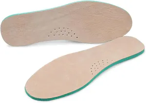 SAFIGLE Odor Eliminating Pigskin Insoles Breathable Comfortable Arch Support Insoles for Men Women for Workouts Casual Shoes