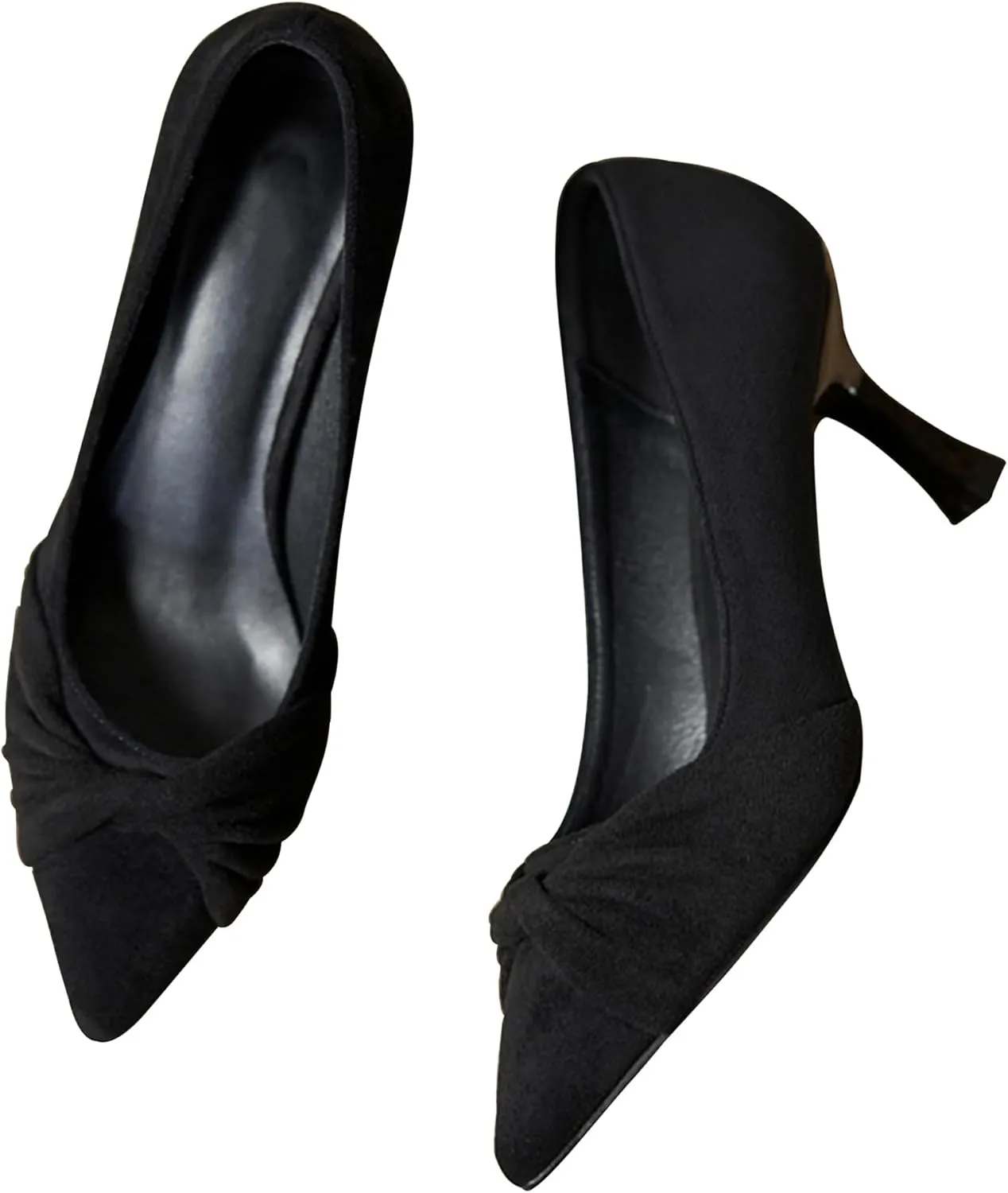 SAILING LU Pumps Shoes for Women Low Heels Wedding Dressy Sexy Kitten Heels Closed Pointed Toe Pumps Shoes