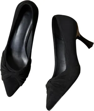 SAILING LU Pumps Shoes for Women Low Heels Wedding Dressy Sexy Kitten Heels Closed Pointed Toe Pumps Shoes