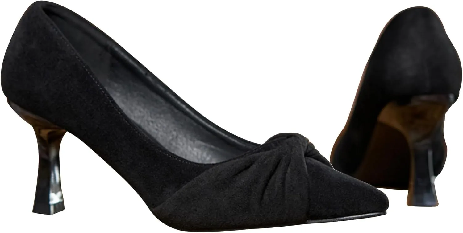 SAILING LU Pumps Shoes for Women Low Heels Wedding Dressy Sexy Kitten Heels Closed Pointed Toe Pumps Shoes