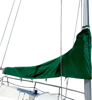 SavvyCraft Waterproof Mainsail Boom Cover, Heavy Duty 600D Sailboat Mainsail Cover UV Protection Weather-Resistant, Boom Length 13'-14' Green