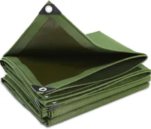 SBTXHJWCGLD Tarpaulin Tarpaulin Rain Shade Cloth Tarp Tarpaulin Awning Groundsheet- Old Canvas Crepe Oxford Cloth Shed Cloth Rain Awning Outdoor Sun Protection Truck Tricycle (Color : ArmyGree