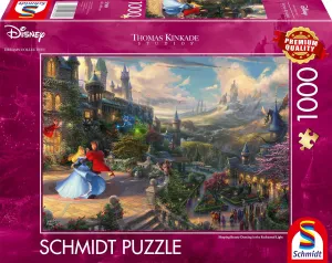 Schmidt Spiele 57369 Thomas Kinkade, Disney, Sleeping Beauty Dancing in The Enchanted Light, 1000 Piece Jigsaw Puzzle