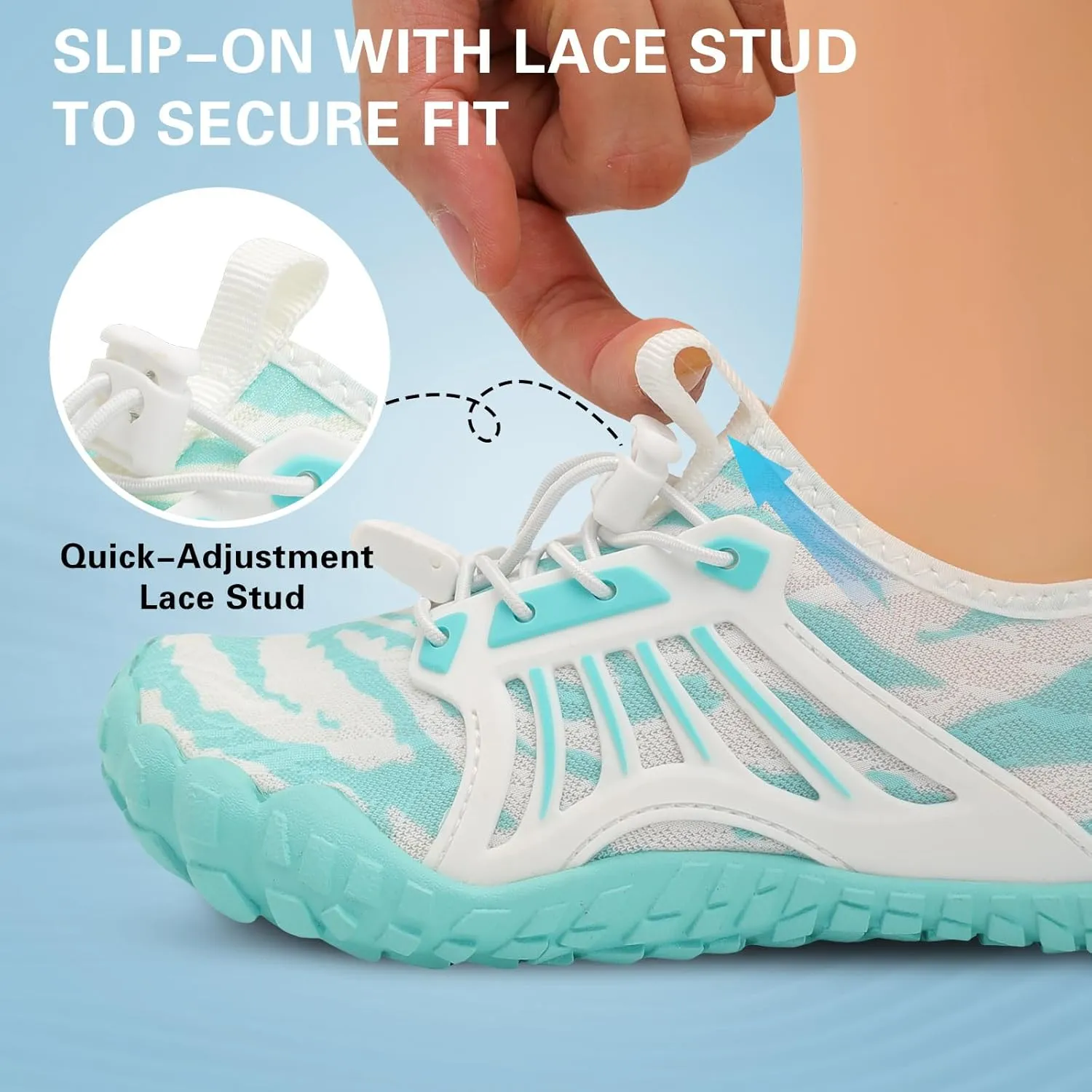 Scurtain Water Shoes for Kids Boys Girls Quick Dry Aqua Shoes Barefoot Beach Sports Swim Pool for Little Big Kid with Drainage