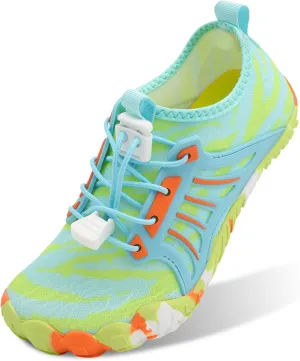 Scurtain Water Shoes for Kids Boys Girls Quick Dry Aqua Shoes Barefoot Beach Sports Swim Pool for Little Big Kid with Drainage