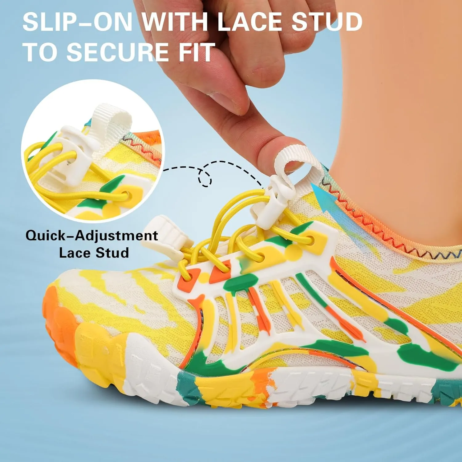 Scurtain Water Shoes for Kids Boys Girls Quick Dry Aqua Shoes Barefoot Beach Sports Swim Pool for Little Big Kid with Drainage