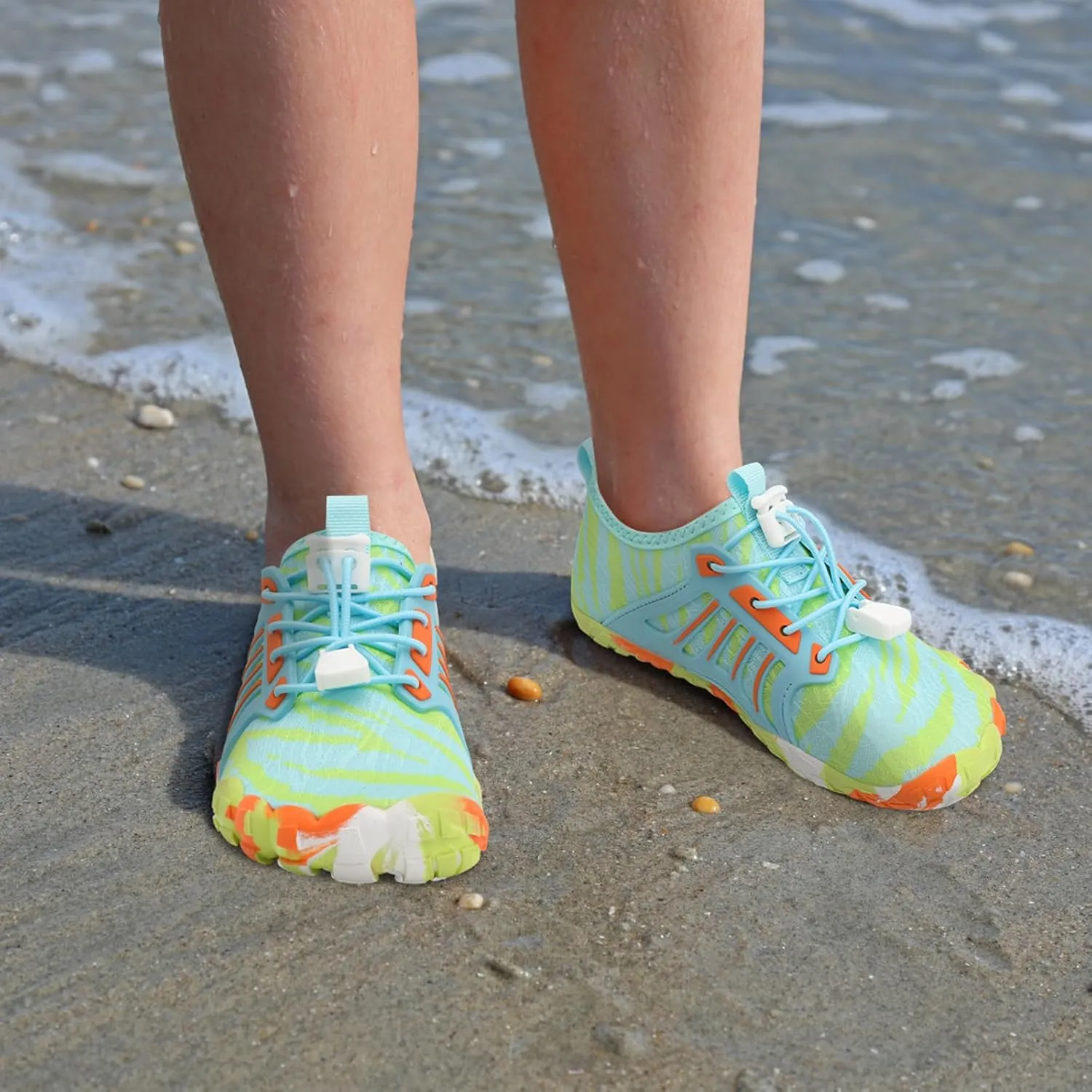 Scurtain Water Shoes for Kids Boys Girls Quick Dry Aqua Shoes Barefoot Beach Sports Swim Pool for Little Big Kid with Drainage
