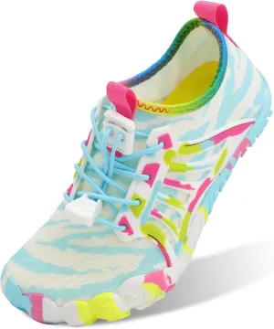 Scurtain Water Shoes for Kids Boys Girls Quick Dry Aqua Shoes Barefoot Beach Sports Swim Pool for Little Big Kid with Drainage