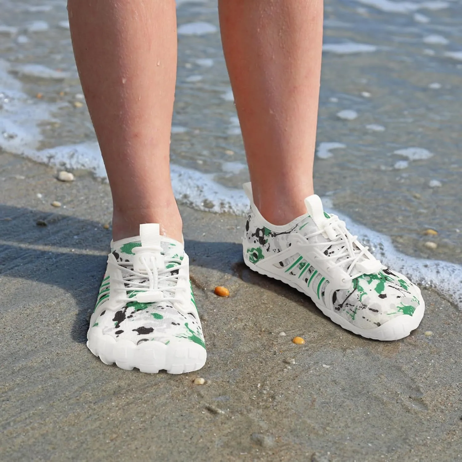 Scurtain Water Shoes for Kids Boys Girls Quick Dry Aqua Shoes Barefoot Beach Sports Swim Pool for Little Big Kid with Drainage