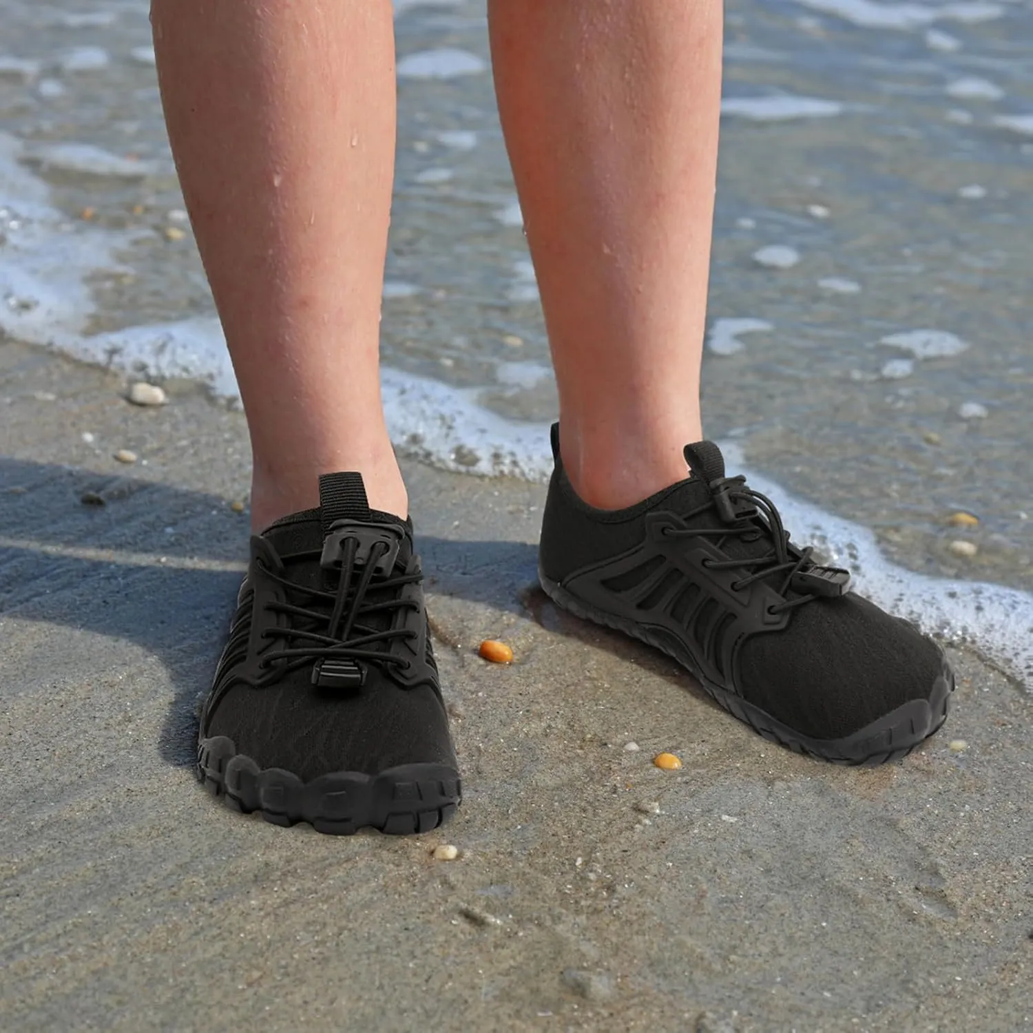 Scurtain Water Shoes for Kids Boys Girls Quick Dry Aqua Shoes Barefoot Beach Sports Swim Pool for Little Big Kid with Drainage