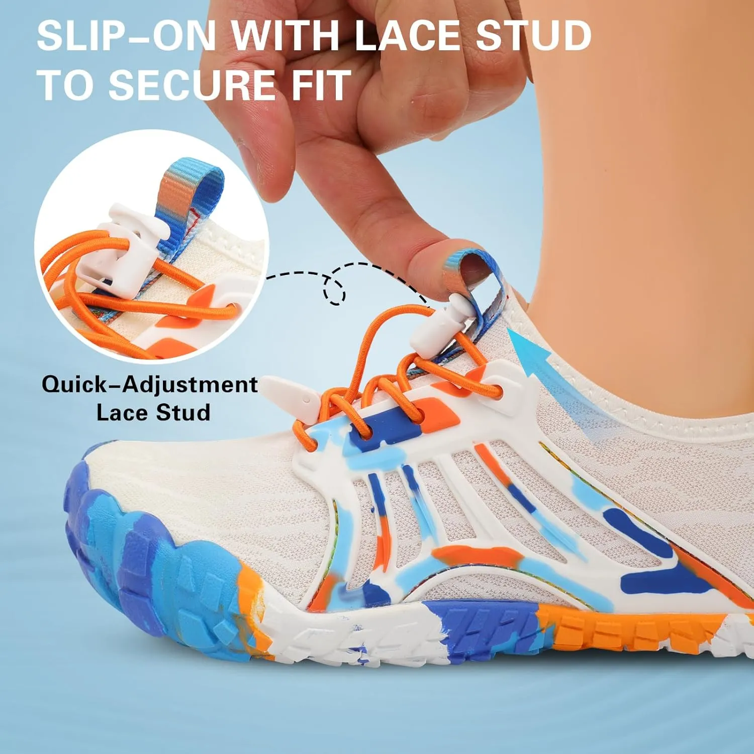 Scurtain Water Shoes for Kids Boys Girls Quick Dry Aqua Shoes Barefoot Beach Sports Swim Pool for Little Big Kid with Drainage