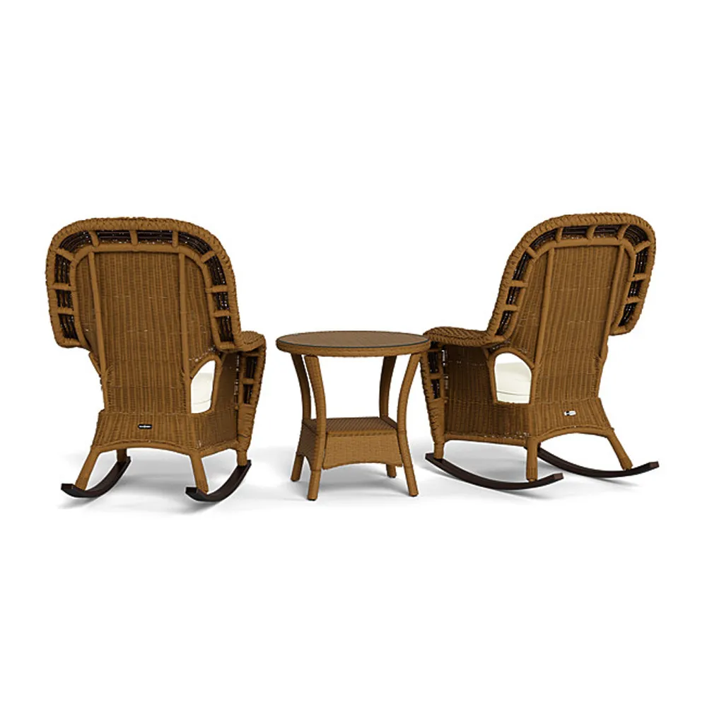 Sea Pines Wicker 3pc Rocking Chair Set