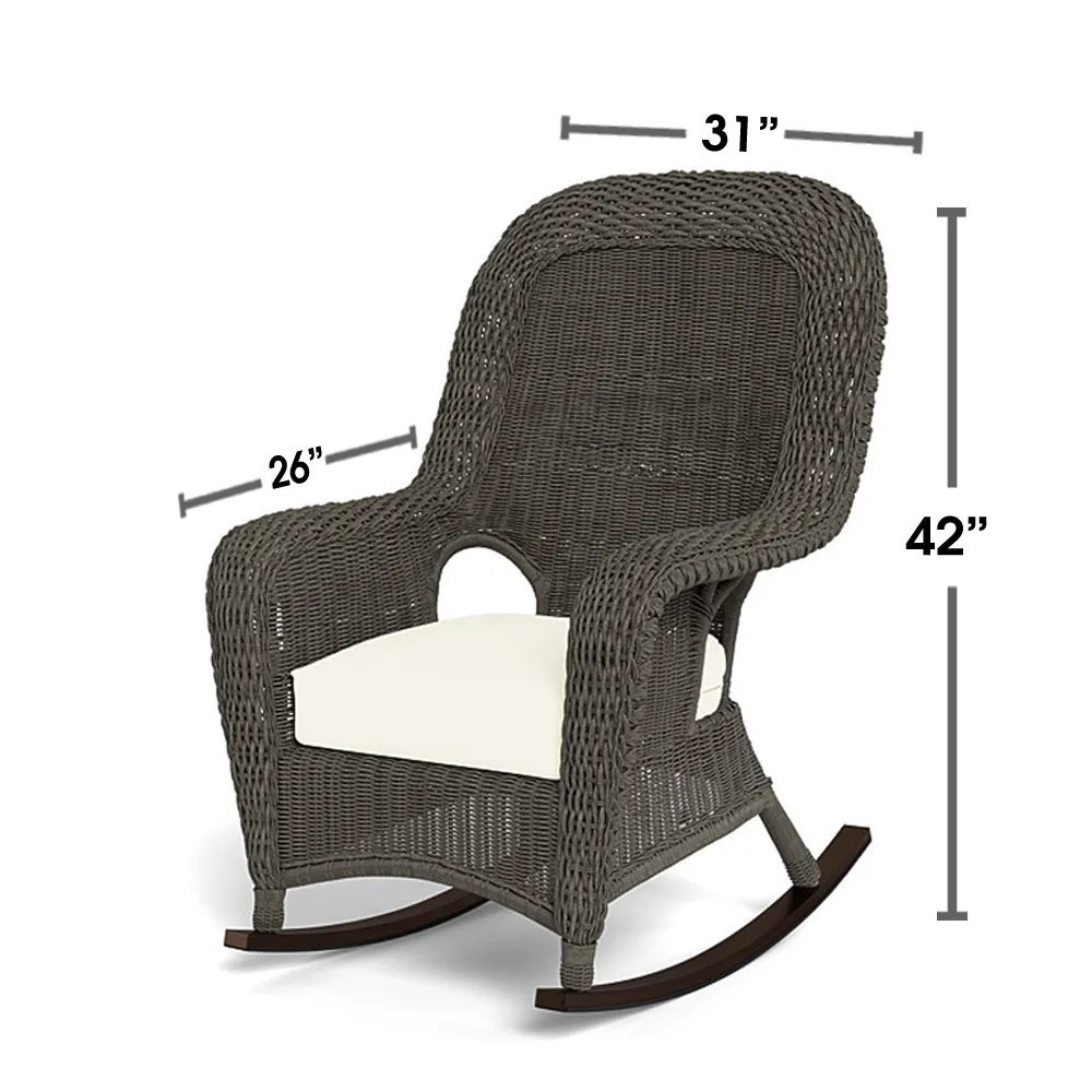Sea Pines Wicker 3pc Rocking Chair Set