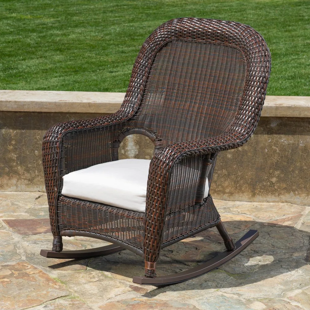 Sea Pines Wicker 3pc Rocking Chair Set