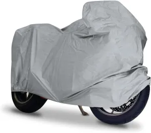 Seal Skin Covers Motorcycle Cover Waterproof Outdoor All Season Universal Outdoor Sun Protection with Night Reflective Lock-Holes & Storage Bag (108" L X 42" W X 49" H)