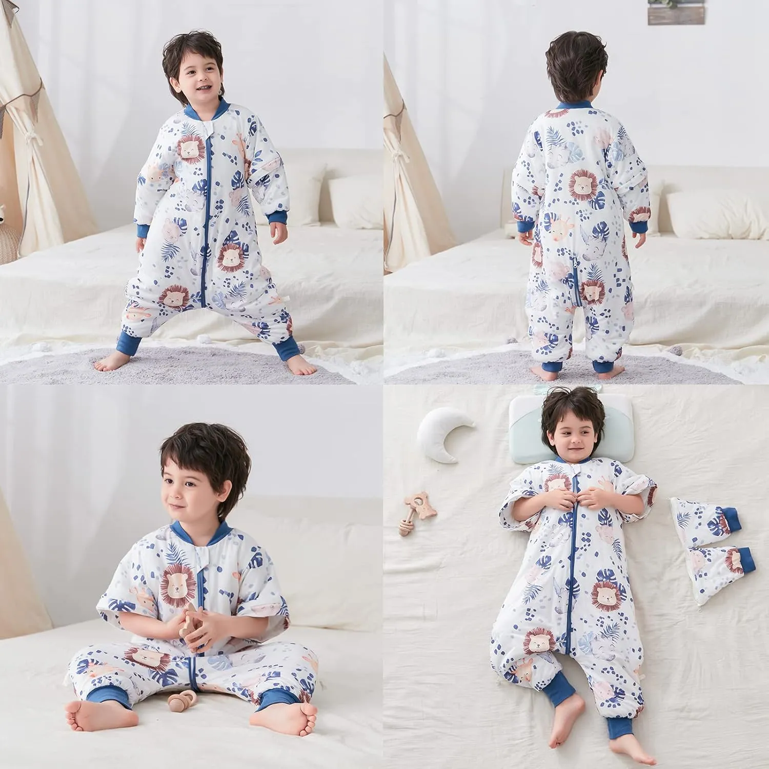 SEAUR - Baby Sleep Bag Winter Toddler Wearable Blanket Girl Boy Walking Sleeping Bag Pajamas Long Sleeve Warm