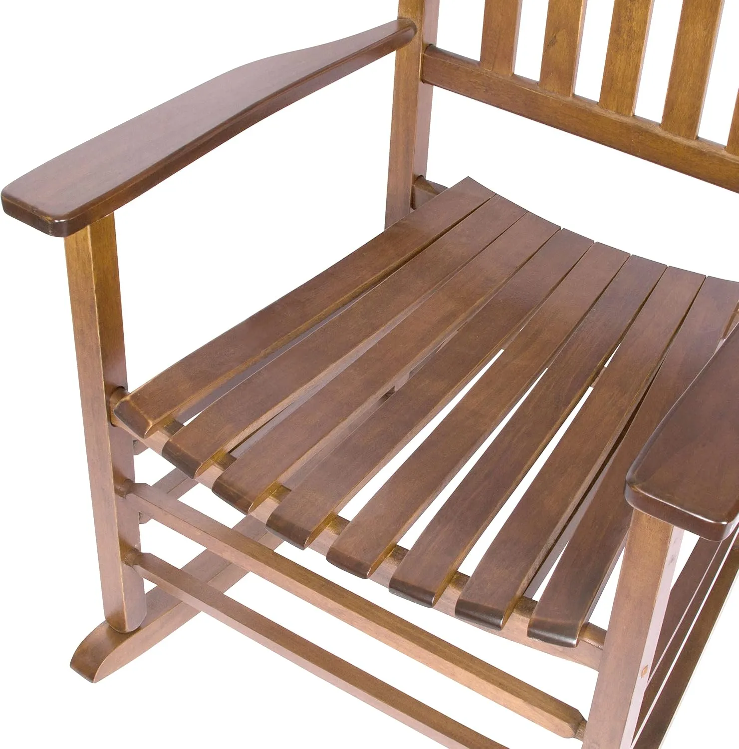 Shine Company Vermont Rocking Chairs, Outdoor Front Porch Rocker Set of 2, Oak