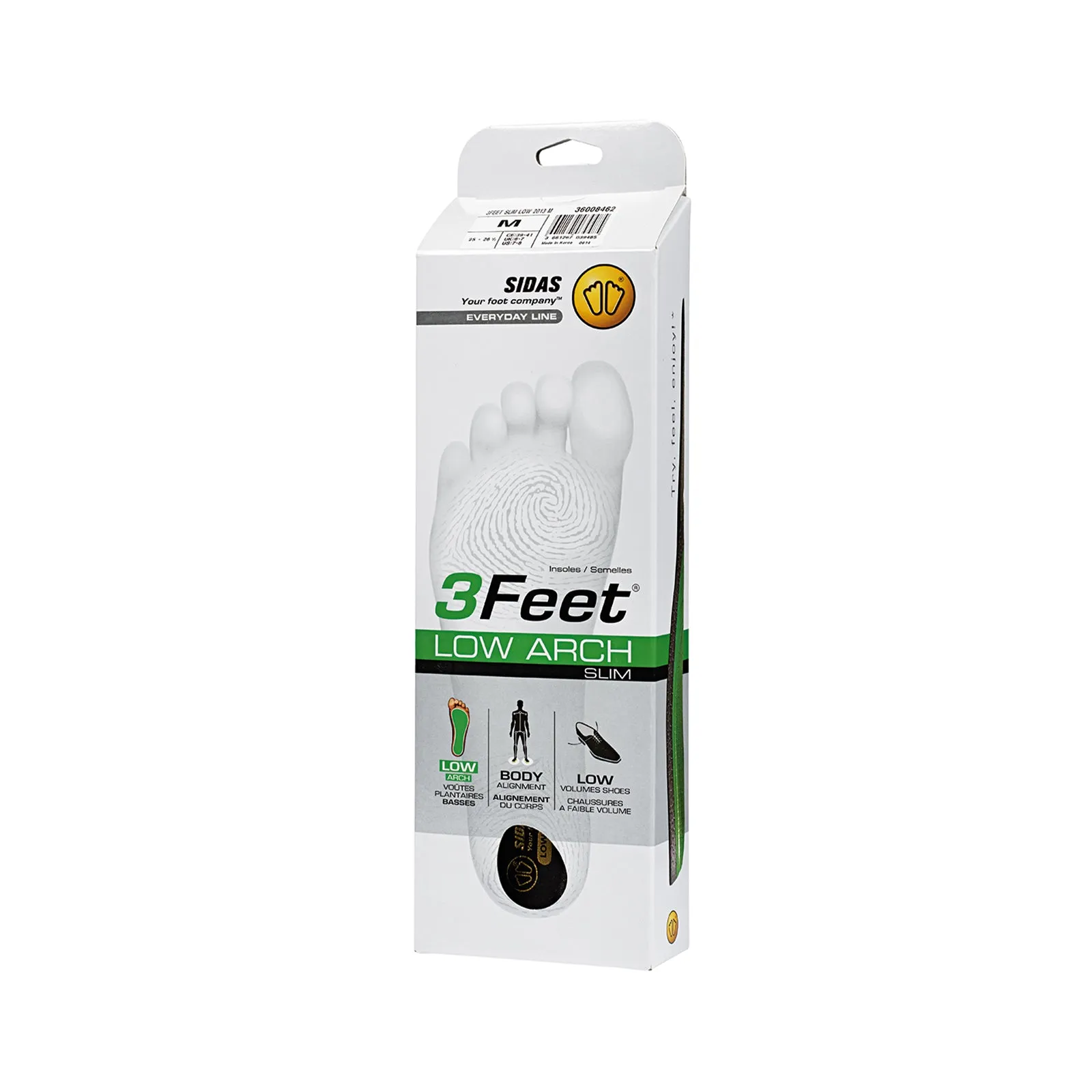 Sidas 3Feet Slim Low Arch Insoles