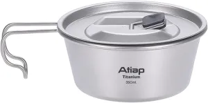 Sierra Cup Bowl Pot Titanium Folding Bowl Cookware 350ML 520ML for Outdoor Camping Hiking Picnic BBQ (350ML)