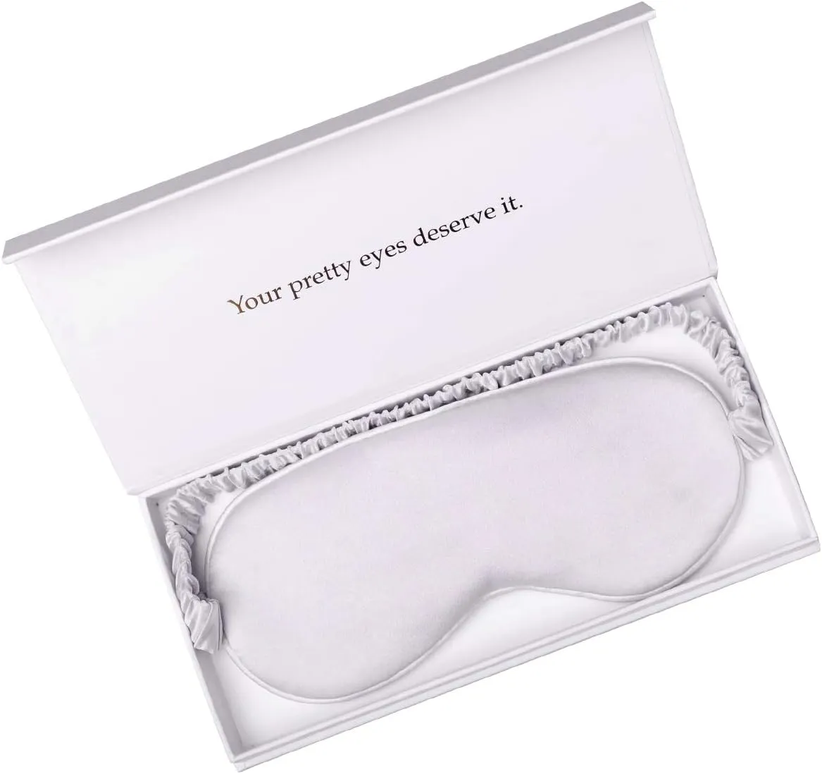 Silk Sleep Mask Light Blocking Luxury 100% Mulberry 19mm Silk Eye Mask Eye Cover Blindfold Ultra Soft Light & Comfy Anti Aging Skin Care with Travel Bag Gift Package