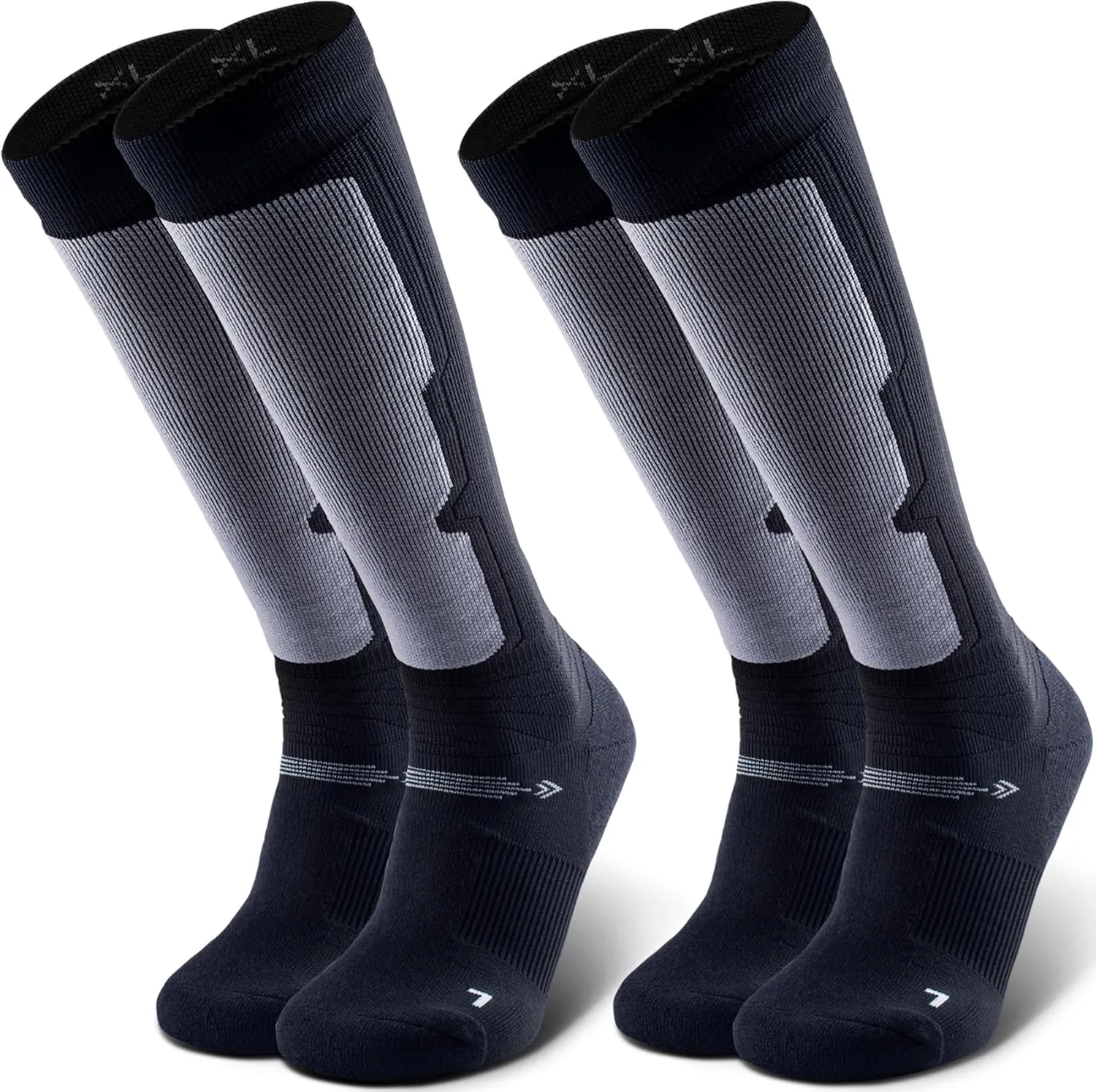 Ski Socks Merino Wool (Pack of 2) for Skiing, Snowboarding, Winter Warm