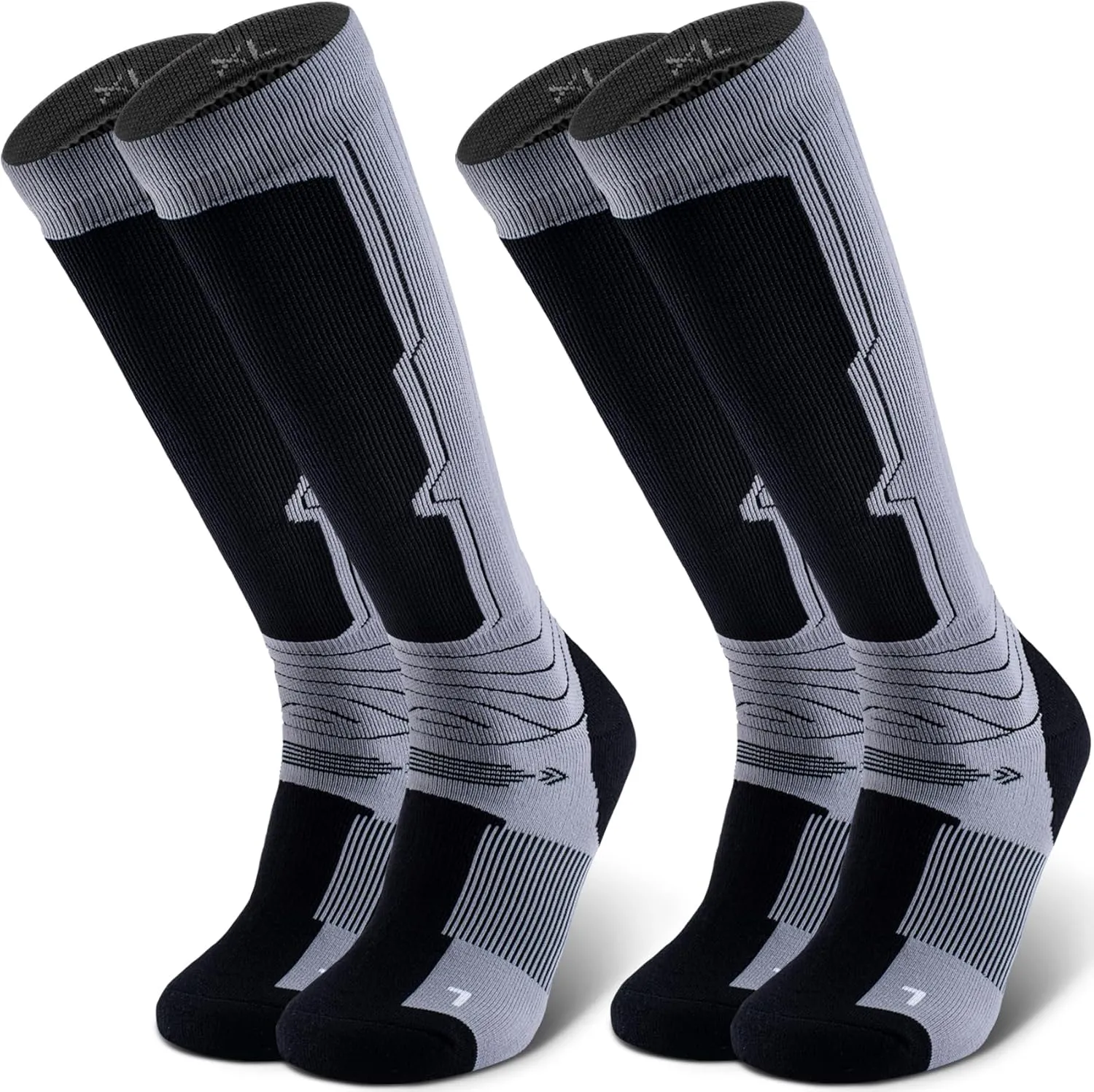 Ski Socks Merino Wool (Pack of 2) for Skiing, Snowboarding, Winter Warm