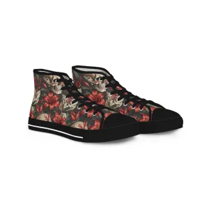 Skulls and Lillies Men's High Top Sneakers