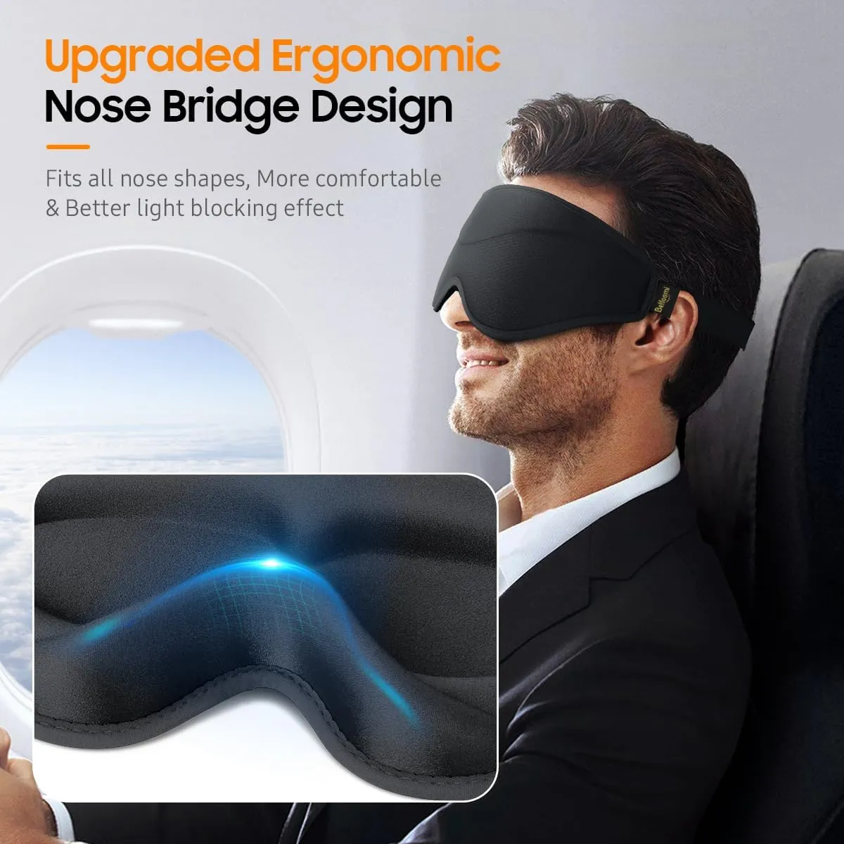 Sleep Mask, 2 Packs Premium Eye Mask for Sleeping, Total Blackout, Superior Soft Comfort, Upgraded 3D Ergonomic Designed Sleeping Mask for Home, Office, Travel, Meditation, Yoga, Black & Pink