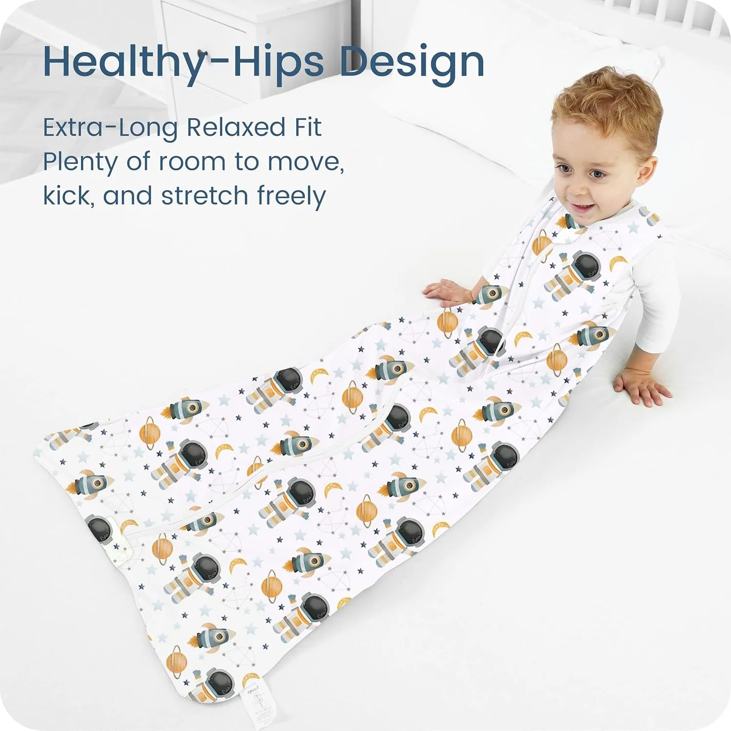 Sleep Sack 15-24 Months, Summer Light Wearable Blanket with 2-way Zippers, Ultra Soft Breathable Baby Sleeping Bag for 15-18-24 Months Baby, 2 Pack(Planet Explorers)