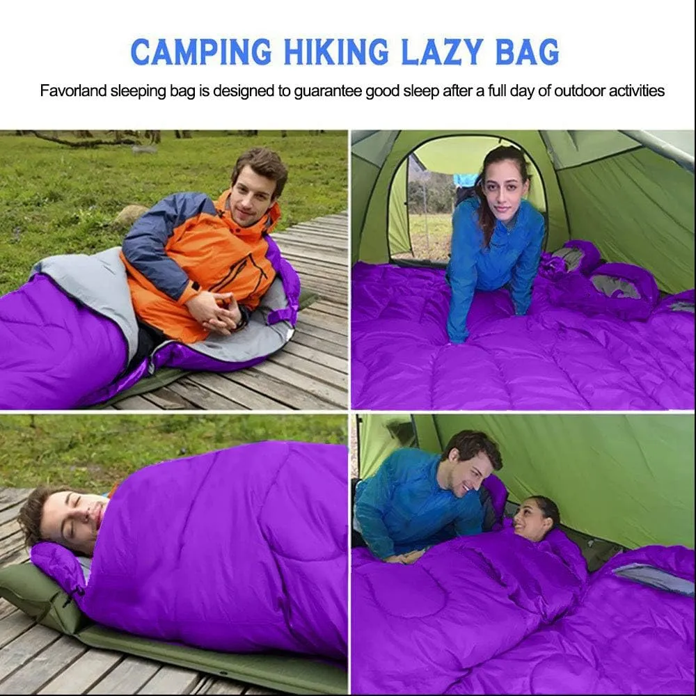 Sleeping Bag, Lightweight 3 Season Weather Sleep Bags for Kids Adults Girls Women, Microfiber Filled 5-20 Degree for Backpacking/Hiking/Camping/Mountaineering with Compression Sack
