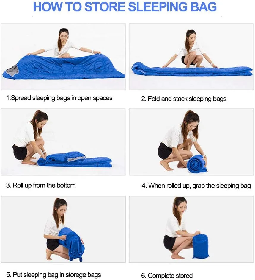 Sleeping Bag, Lightweight 3 Season Weather Sleep Bags for Kids Adults Girls Women, Microfiber Filled 5-20 Degree for Backpacking/Hiking/Camping/Mountaineering with Compression Sack