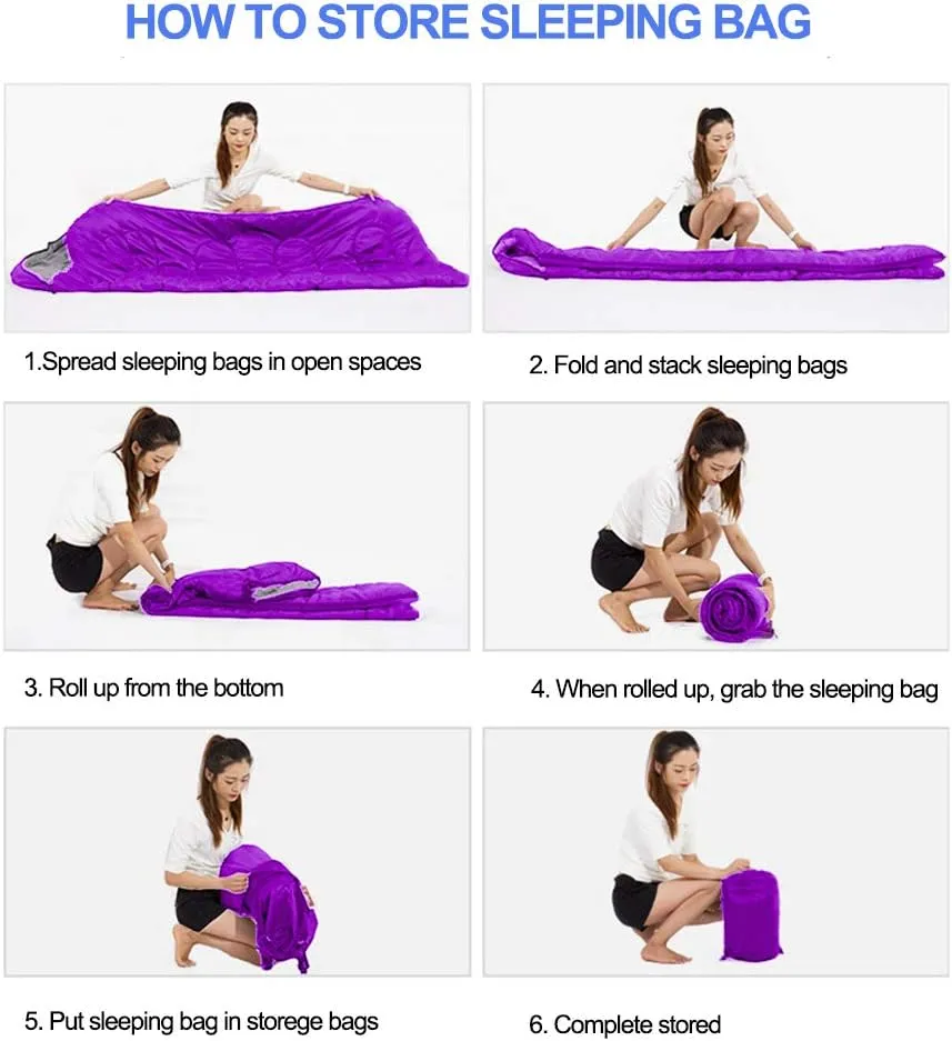 Sleeping Bag, Lightweight 3 Season Weather Sleep Bags for Kids Adults Girls Women, Microfiber Filled 5-20 Degree for Backpacking/Hiking/Camping/Mountaineering with Compression Sack