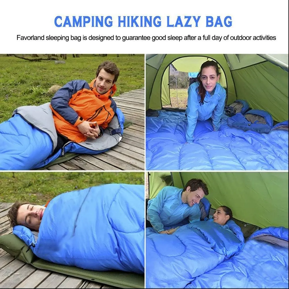 Sleeping Bag, Lightweight 3 Season Weather Sleep Bags for Kids Adults Girls Women, Microfiber Filled 5-20 Degree for Backpacking/Hiking/Camping/Mountaineering with Compression Sack