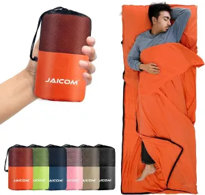 Sleeping Bag Liner, Travel Sheets & Adult Sleep Sack, Ultralight and Portable Summer Sleeping Bag - Ideal for Backpacking, Hotels and Hostels, Business Trips, Camping