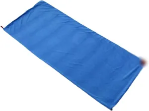 Sleeping Bag Portable Ultra-Light Polar Fleece Sleeping Bag Outdoor Camping Tent Bed Travel Warm Sleeping Bag Liner Camping Sport Accessories (Blue)
