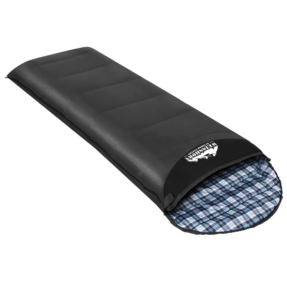 Sleeping Bag Single Thermal Camping Hiking Tent Grey 0&Deg;C
