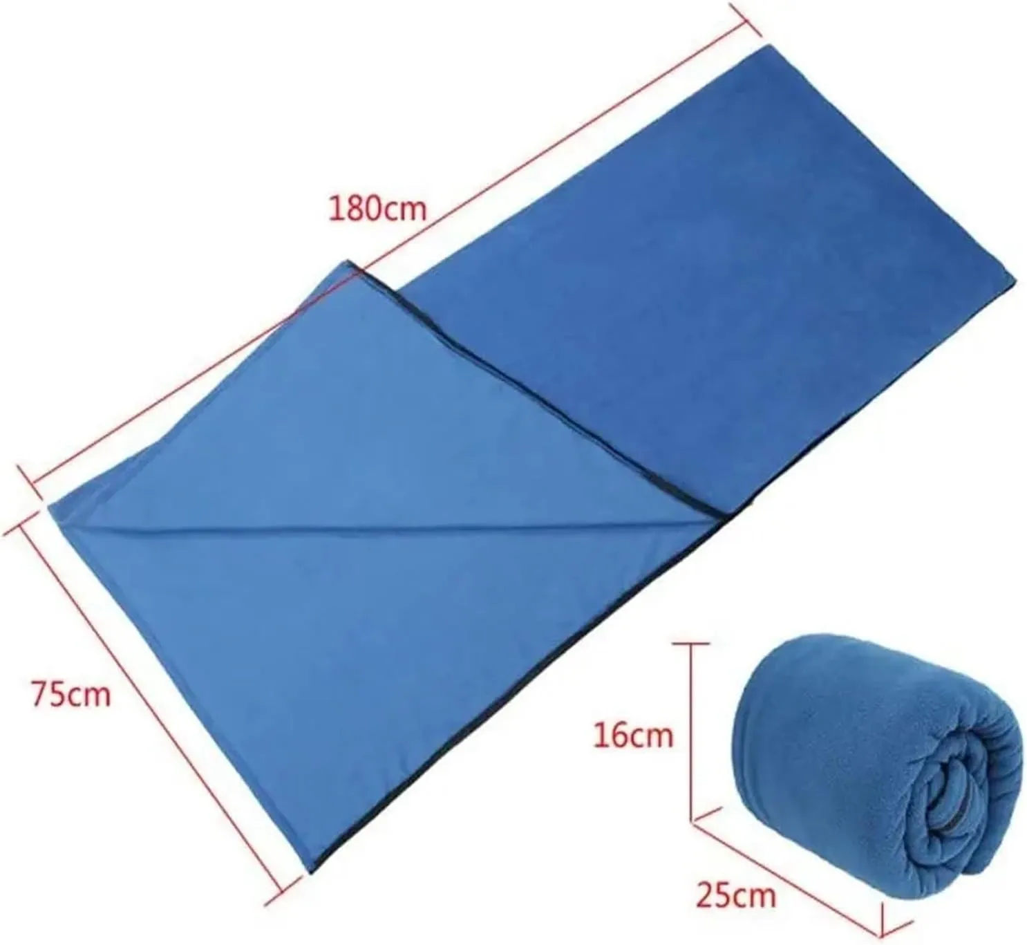Sleeping Bag Ultra-Light Polar Fleece Sleeping Bag for Outdoor Camping Tent Bed Use,Travel Warm Sleeping Bag Liner Lightweight(Doblue Velvet D Blue)