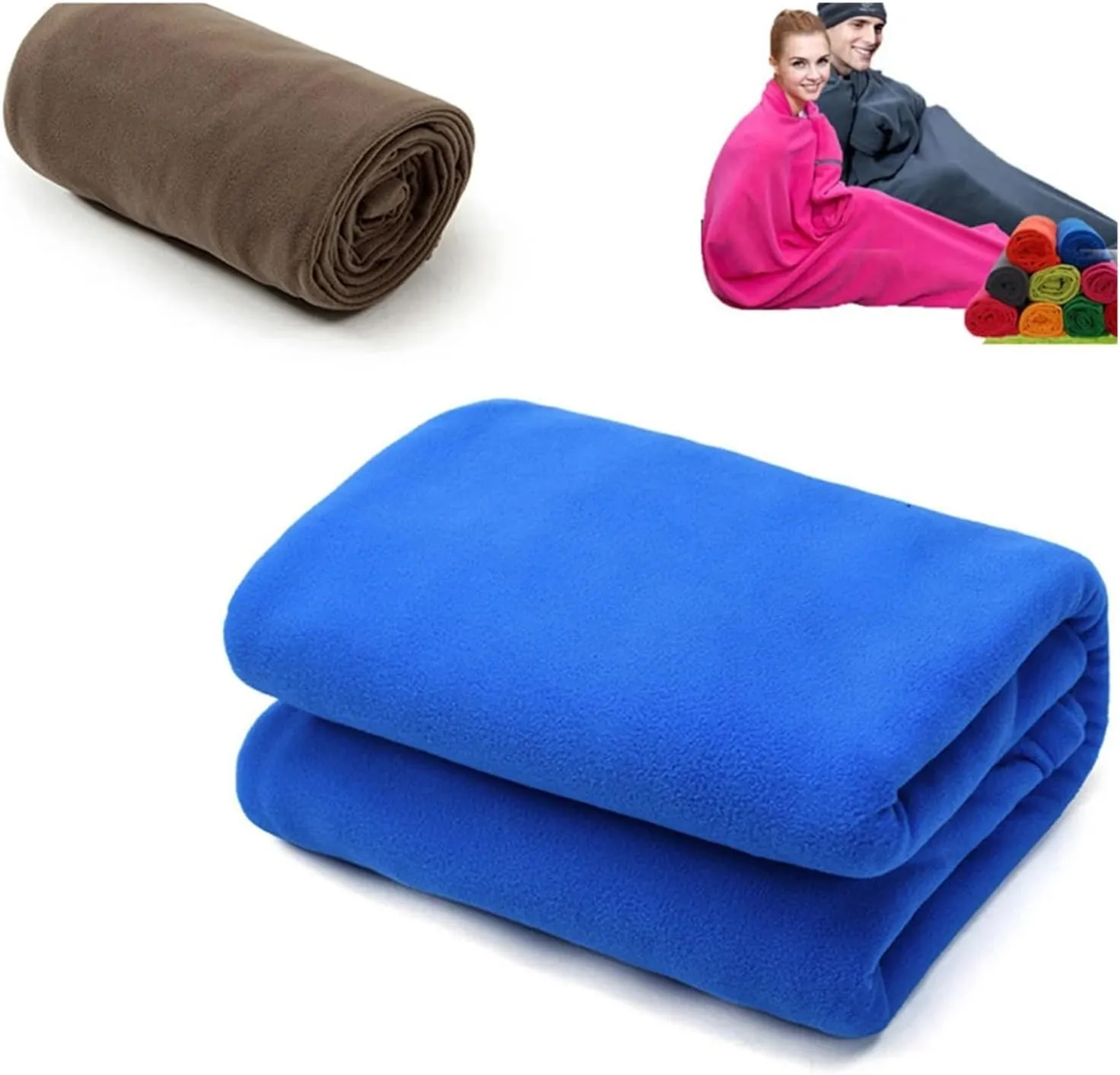 Sleeping Bag Ultra-Light Polar Fleece Sleeping Bag for Outdoor Camping Tent Bed Use,Travel Warm Sleeping Bag Liner Lightweight(Doblue Velvet D Blue)