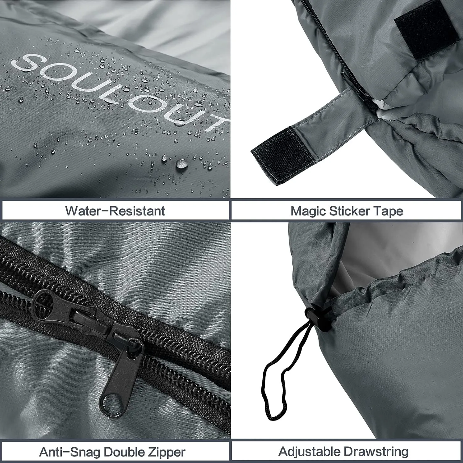 Sleeping Bag,3-4 Seasons Warm Cold Weather Lightweight, Portable, Waterproof Sleeping Bag with Compression Sack for Adults & Kids - Indoor & Outdoor: Camping, Backpacking, Hiking