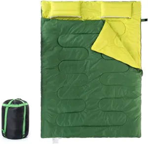 Sleeping Bags 2 Person Winter Sleeping Bag Inflatable Ultra Light Cotton Down Padding Outdoor Sleeping Bag