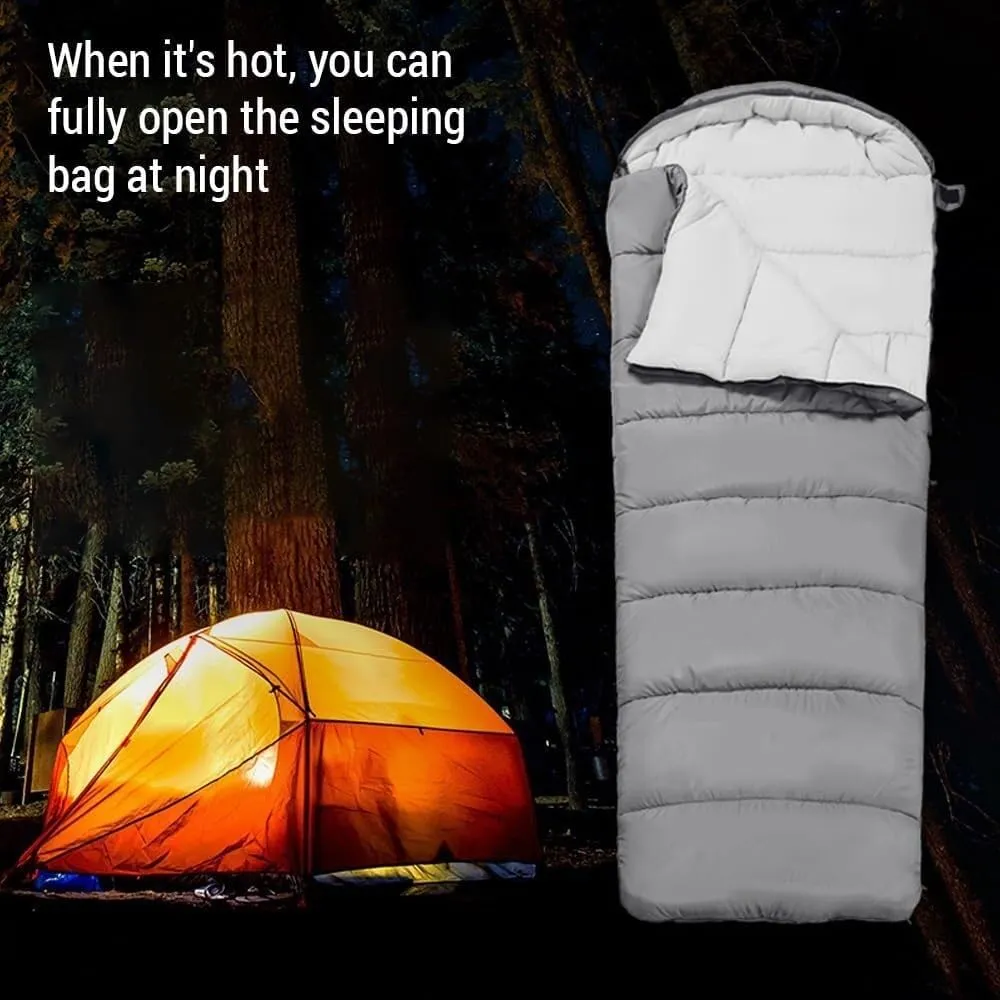 Sleeping Bags Double Persons Sleeping Bags for Adults Cold Weather Cold-Resistant with Hooded Anti-ing for Camping Split Into Single Use Wilderness Camping Sleeping Bag Warm Sleeping Bag