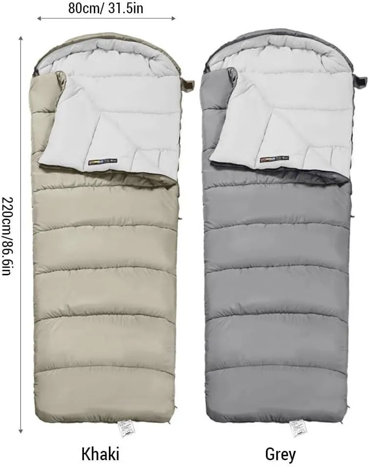 Sleeping Bags Double Persons Sleeping Bags for Adults Cold Weather Cold-Resistant with Hooded Anti-ing for Camping Split Into Single Use Wilderness Camping Sleeping Bag Warm Sleeping Bag