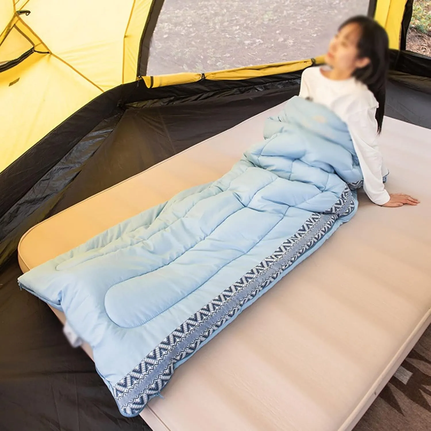 Sleeping Bags Envelope Sleeping Bag with Hood Outdoor Camping Splicable Thermal Sleeping Bag Breathable Tent Sleeping Bag